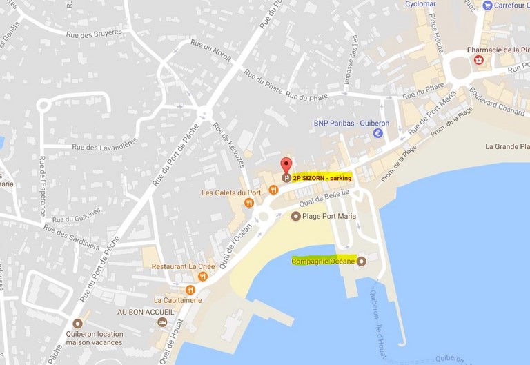 parking sizorn quiberon